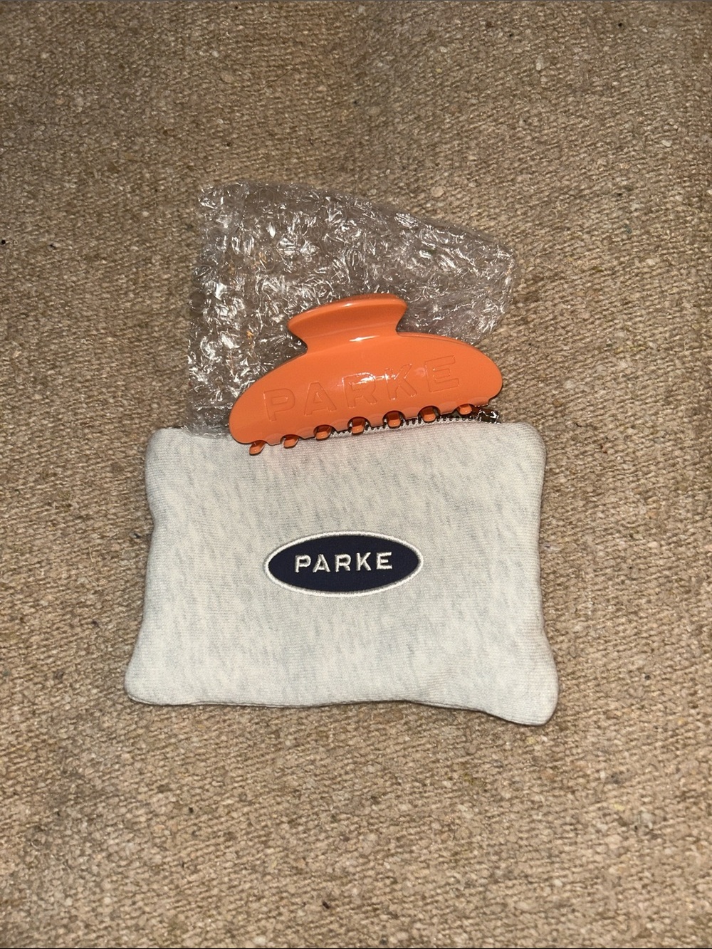 Parke Orange Hair Claw Clip — Secure Grip